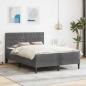 Preview: ARDEBO.de - Bettgestell mit Matratze Dunkelgrau 120 x 200 cm Samt
