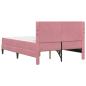 Preview: Bettgestell mit Matratze mit Kopfteil Rosa 120 x 200 cm Samt