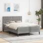 Preview: ARDEBO.de - Bettgestell mit Matratze Hellgrau 160 x 200 cm Samt