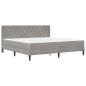 Preview: Bettgestell mit Matratze Hellgrau 180 x 200 cm Samt