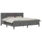 Preview: Bettgestell mit Matratze Dunkelgrau 180 x 200 cm Samt