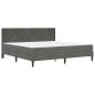 Preview: Bettgestell mit Matratze Dunkelgrau 180 x 200 cm Samt