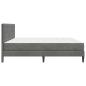 Preview: Bettgestell mit Matratze Dunkelgrau 180 x 200 cm Samt