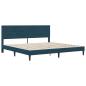 Preview: Bettgestell mit Matratze mit Kopfteil Blau 200 x 200 cm Samt