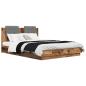 Preview: Bettgestell mit Kopfteil Altholz 150 x 200 cm Holzwerkstoff