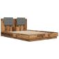 Preview: Bettgestell mit Kopfteil Altholz 150 x 200 cm Holzwerkstoff