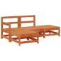 Preview: Garten-Lounge-Set 4 stk. Wachsbraun Massives Kiefernholz