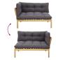 Preview: Garten Pallet Sofa Einheiten 2 Stück Hellbraun und Dunkelgrau