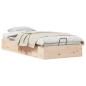 Preview: Ottoman Bettgestell mit Stauraum Natur 80 x 200 cm