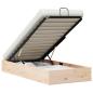 Preview: Ottoman Bettgestell mit Stauraum Natur 100 x 200 cm