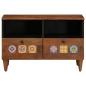 Preview: Couchtisch Braun 80 x 54 x 40 cm Massivholz Mango