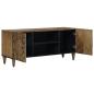 Preview: TV-Schränk Braun 105 x 33,5 x 46 cm Massivholz Mango