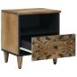 Preview: Bettkasten Braun 40 x 33 x 46 cm Massivholz Mango