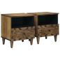 Preview: ARDEBO.de - Bettkasten 2 stk. Braun 40 x 33 x 46 cm Massivholz Mango