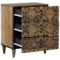 Preview: Bettkasten Braun 50 x 33 x 60 cm Massivholz Mango