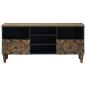 Preview: TV-Schränk mit Regal Braun 100 x 33,5 x 46 cm Massivholz Mango