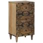 Preview: ARDEBO.de - Sideboard Braun 40 x 33,5 x 75 cm Massivholz Mango