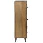 Preview: Hochschrank Braun 40 x 33,5 x 110 cm Massivholz Mango