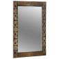 Preview: ARDEBO.de - Wandspiegel Walnussbraun 70 x 50 cm Holzwerkstoff und Glas