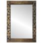 Preview: Wandspiegel Walnussbraun 70 x 50 cm Holzwerkstoff und Glas