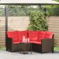 Preview: ARDEBO.de - Outdoor-Sofagarnitur 2 stk. 5-Sitzanzahl Braun und Rot