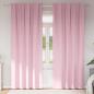 Preview: ARDEBO.de - Verdunkelungs-Vorhänge mit Ringen 2 Stk. Babyrosa 260 x 140 cm