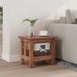 Preview: Beistelltisch Braun 38 x 28 x 35 cm Massivholz Mahagoni