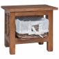 Preview: Beistelltisch Braun 38 x 28 x 35 cm Massivholz Mahagoni