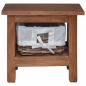 Preview: Beistelltisch Braun 38 x 28 x 35 cm Massivholz Mahagoni