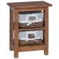 Preview: Beistelltisch Braun 38 x 28 x 50 cm Massivholz Mahagoni