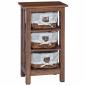 Preview: Beistelltisch Braun 38 x 28 x 72 cm Massivholz Mahagoni