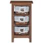 Preview: Beistelltisch Braun 38 x 28 x 72 cm Massivholz Mahagoni