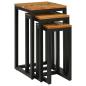 Preview: Nestingtisch 3 Stk. Braun Massives Teakholz