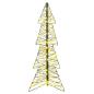 Preview: Weihnachtsbaum 100 LEDs Warmes Weiß 120 cm Rattan