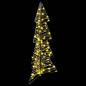 Preview: Weihnachtsbaum 100 LEDs Warmes Weiß 120 cm Rattan