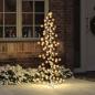 Preview: ARDEBO.de - Weihnachtsbaum 160 LEDs Warmes Weiß 150 cm Rattan