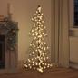 Preview: Weihnachtsbaum 160 LEDs Warmes Weiß 150 cm Rattan