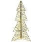 Preview: Weihnachtsbaum 160 LEDs Warmes Weiß 150 cm Rattan