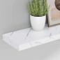 Preview: Wandregal 2 stk. Weiß Marmor 80 x 23,5 x 3,8 cm Holzwerkstoff
