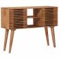 Preview: Handgefertigter Beistelltisch Teakbraun 100 x 30 x 75 cm