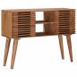 Preview: Handgefertigter Beistelltisch Teakbraun 100 x 30 x 75 cm
