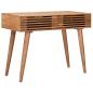 Preview: ARDEBO.de - Handgemachter Schreibtisch Teakbraun 100 x 48 x 76 cm