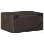 Preview: Handgefertigter Nachttisch Kaffeebraun 40 x 30 x 20 cm