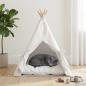 Preview: Haustier-Tipi mit Kissen Weiß 50 x 50 x 60 cm Polyester