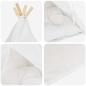 Preview: Haustier-Tipi mit Kissen Weiß 50 x 50 x 60 cm Polyester