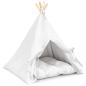 Preview: Haustier-Tipi mit Kissen Weiß 60 x 60 x 70 cm Polyester