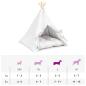 Preview: Haustier-Tipi mit Kissen Weiß 60 x 60 x 70 cm Polyester