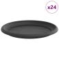 Preview: Runde Blumenplatte 24 stk. Schwarz Ø 27 x 2,5 cm Kunststoff