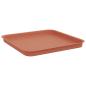 Preview: Quadratisches Blumentablett 6 Stk. Ziegelrot 32 x 32 x 2,5 cm