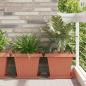 Preview: ARDEBO.de - Quadratisches Blumentablett 6 stk. Ziegelrot 36 x 36 x 2,5 cm